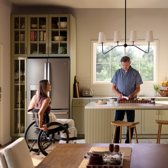 Family in kitchen